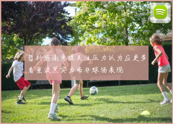 哲科感谢意媒关注压力认为应更多看重波黑实力而非球场表现